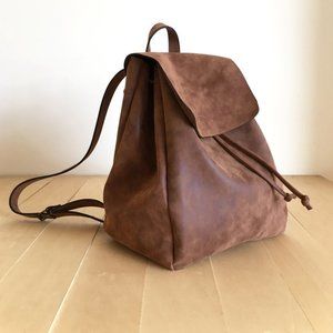 Faux Leather Brown Backpack